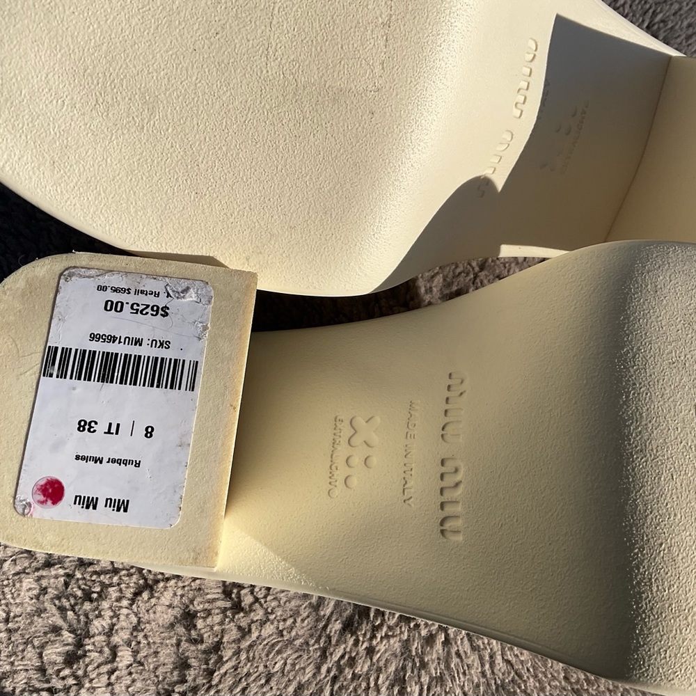 MIU MIU Rubber Mules Sabots size 8 SOLD - Picture 5 of 7
